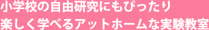 小学校の自由研究にもぴったり楽しく学べるアットホームな実験教室